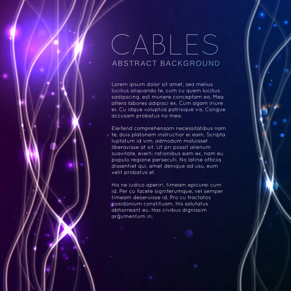 Cabluri optice futuriste — Vector de stoc
