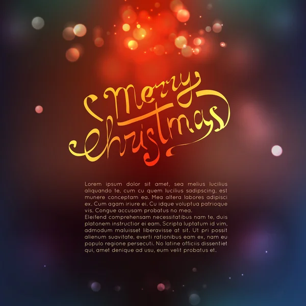 Merry Christmas belettering met kalligrafische elementen — Stockvector