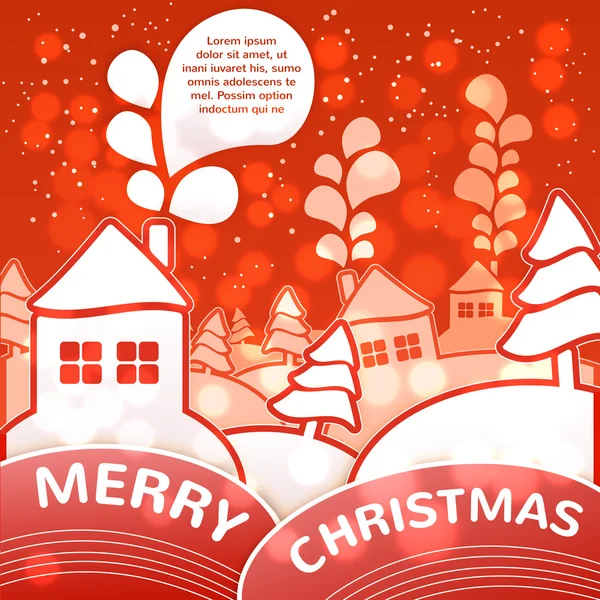 Colorful Christmas greeting card — Stock Vector