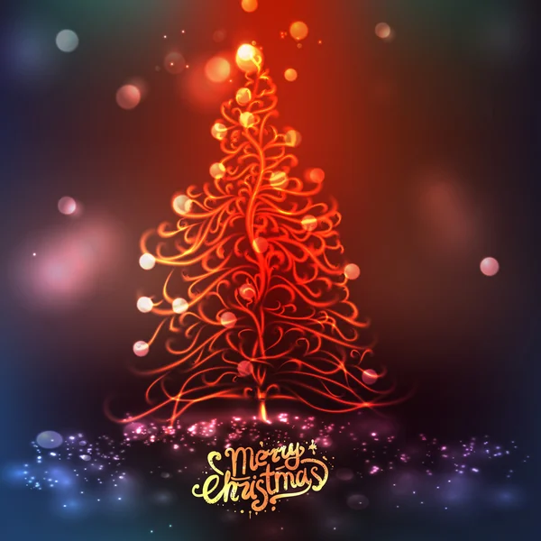 Kleurrijke kerstboom — Stockvector