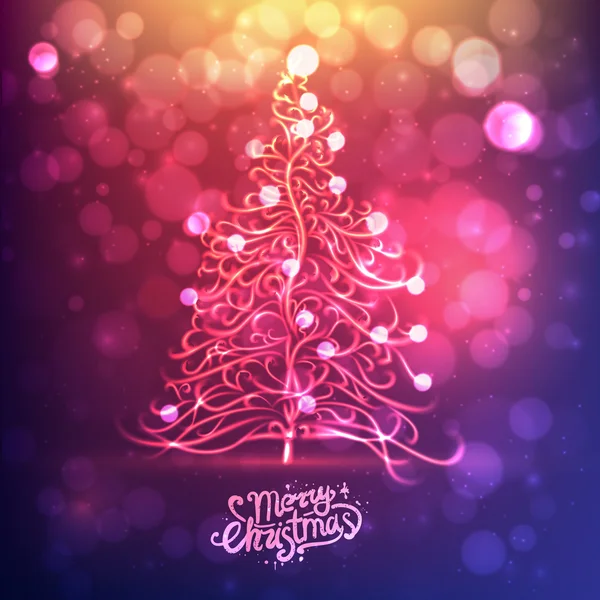 Renkli Noel ağacı — Stok Vektör