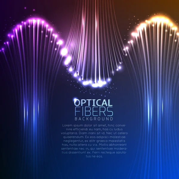 Kleurrijke optische vezels — Stockvector