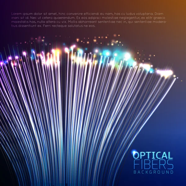 Bunte optische Fasern — Stockvektor