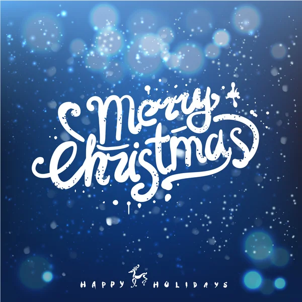 Merry Christmas lettering with calligraphic elements — Stock Vector