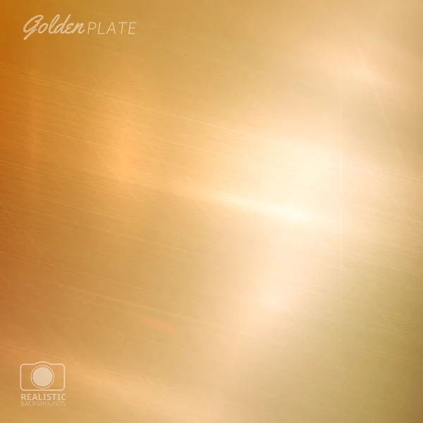 Luminosa texture in metallo oro — Vettoriale Stock