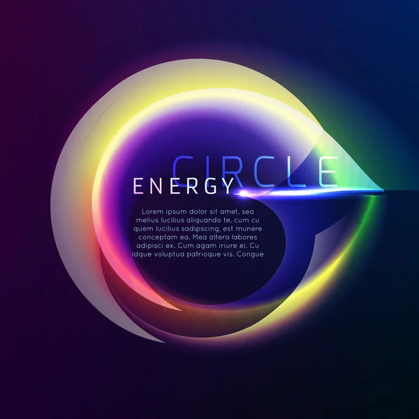 Barevný duhový kruh Neon — Stockový vektor