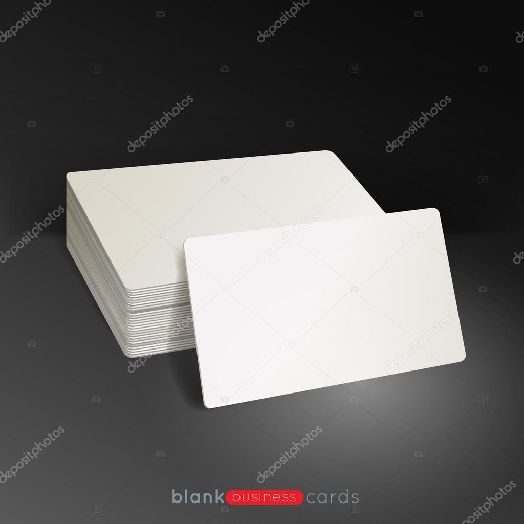 Stack of blank business cards