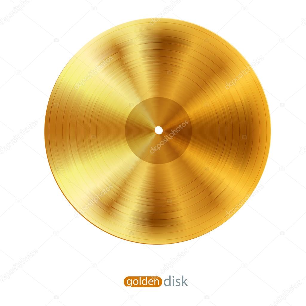 Bright Realistic Golden disk