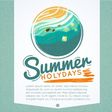 Parlak yaz tatil simgesi