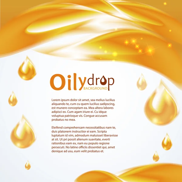 Yellow Oily drop icon — Stock Vector