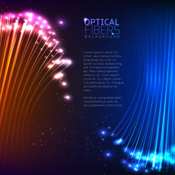 多彩的光学纤维 — 图库矢量图片