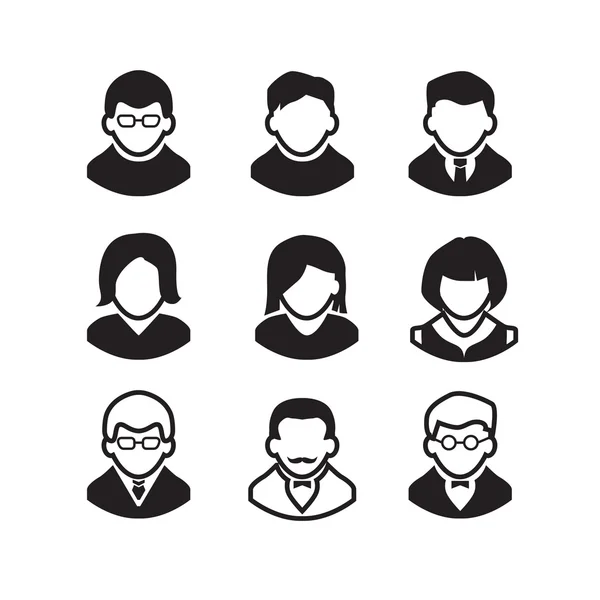 People avatar Icons — Stock Vector