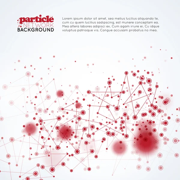 Red con diseño de partículas — Archivo Imágenes Vectoriales