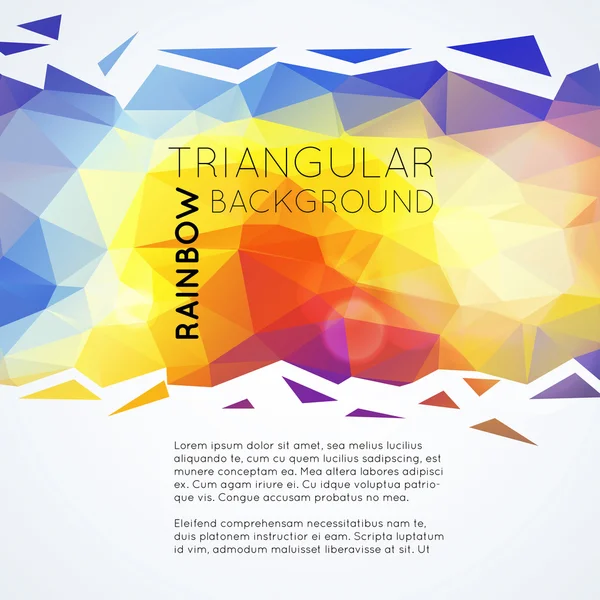 Rainbow triangular polygons texture — Stock Vector