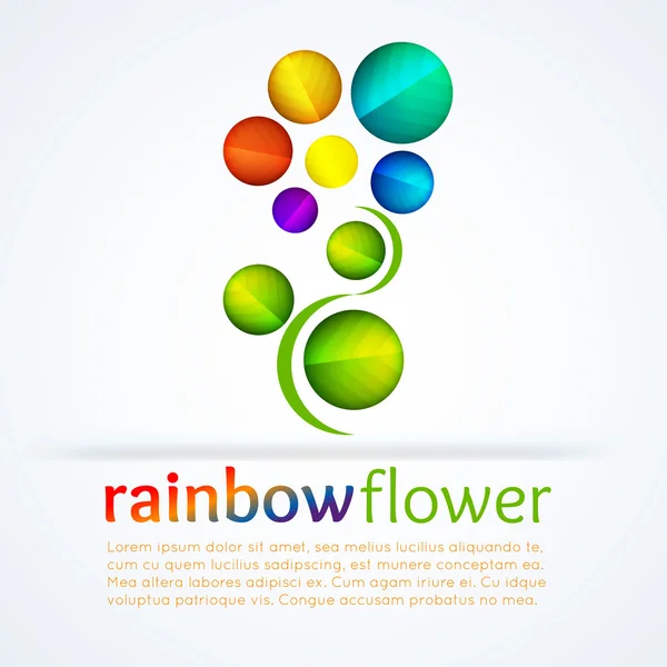 Regenbogenblume Symbol — Stockvektor