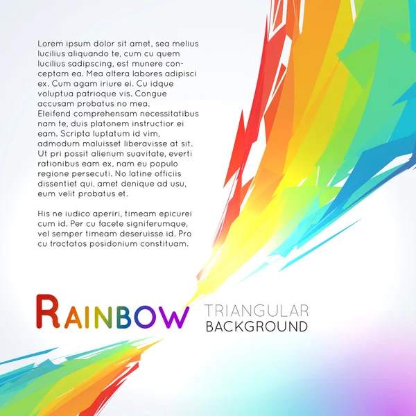 Regenboog driehoekige veelhoeken textuur — Stockvector