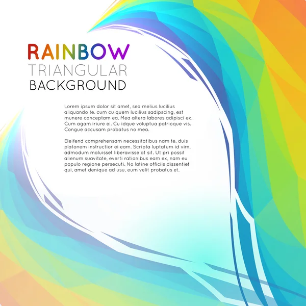 Regenboog driehoekige veelhoeken textuur — Stockvector