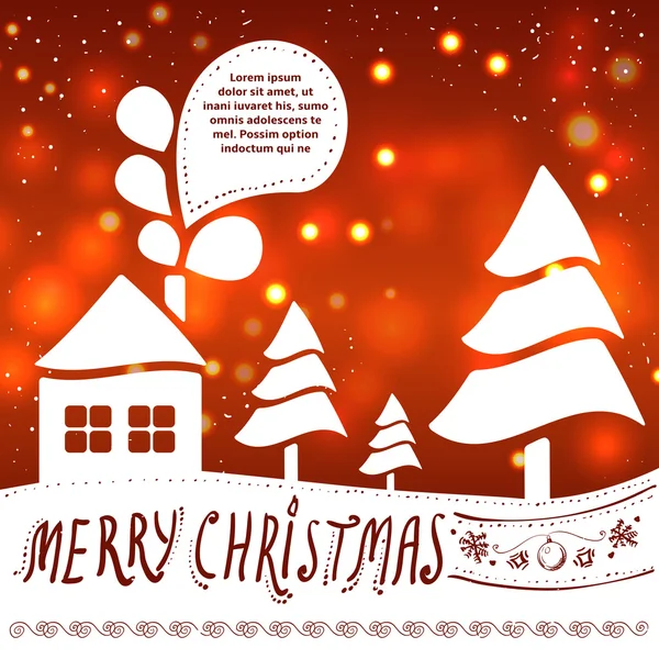 Colorful Christmas greeting card — Stock Vector
