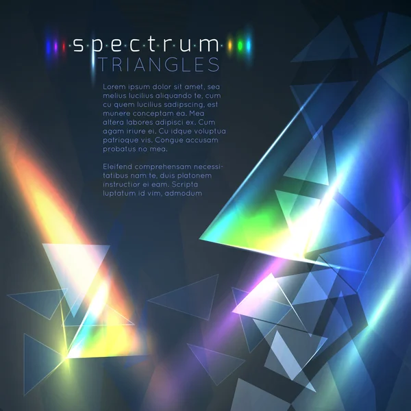 Барвисті трикутники спектрі — стоковий вектор