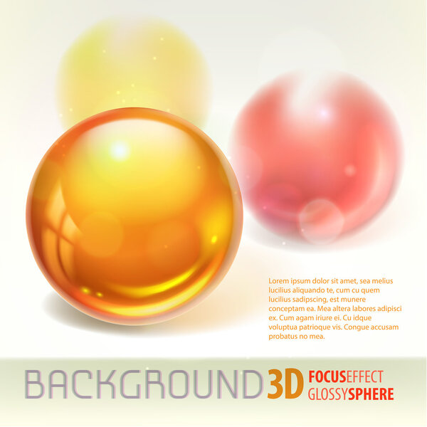 Glossy spheres with reflections