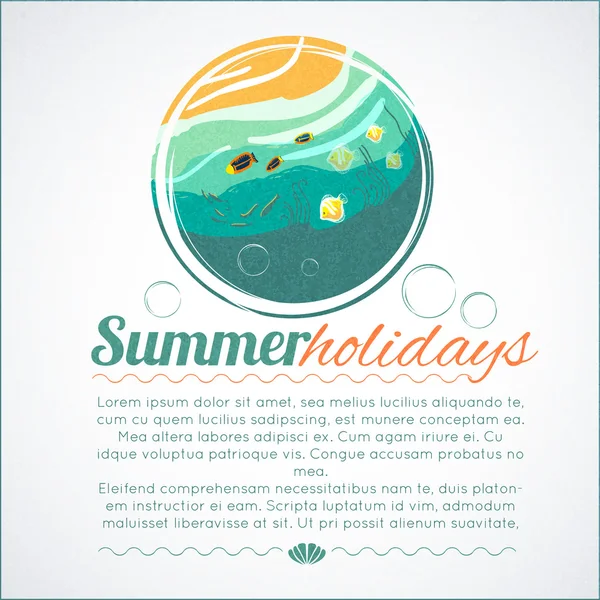 Icono de vacaciones de verano brillante — Archivo Imágenes Vectoriales