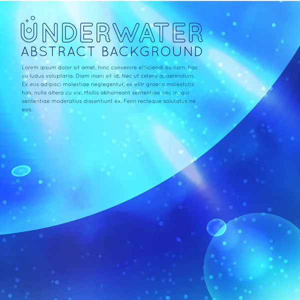 Fényes víz alatti koncepció — Stock Vector
