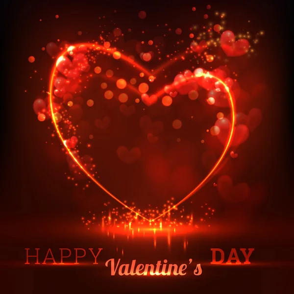 Κάρτα για τη γιορτή valentins με καρδιές — Διανυσματικό Αρχείο
