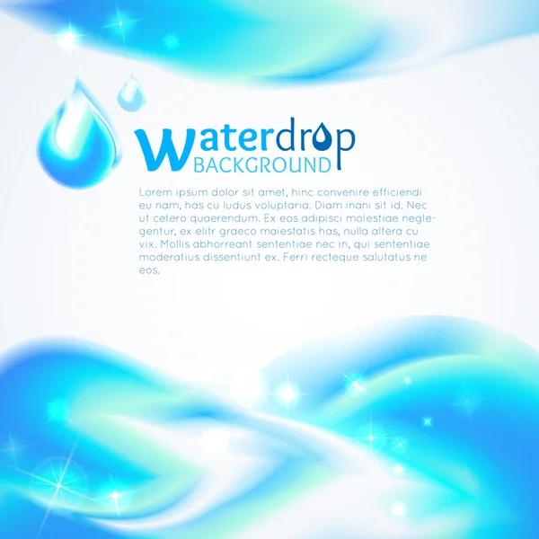 Blaue Wasserwelle — Stockvektor