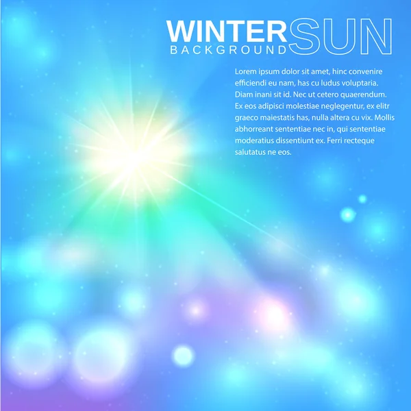 Lumineux fond d'hiver — Image vectorielle