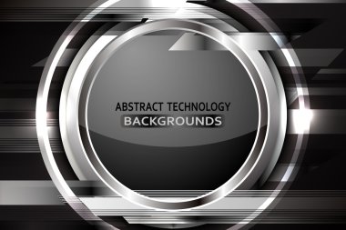 soyut daire Gümüş arka plan