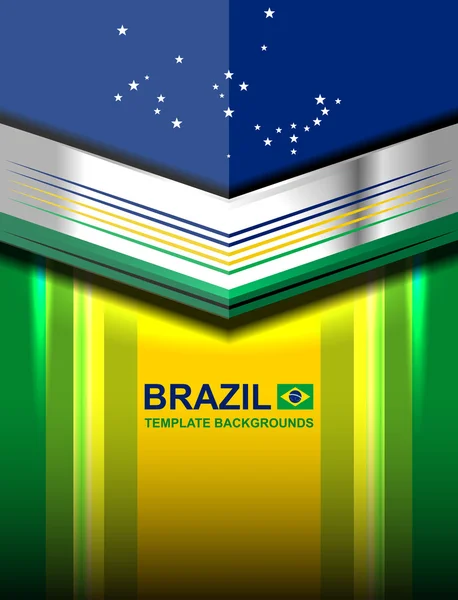 Brasil fondos de plantilla geométrica — Vector de stock