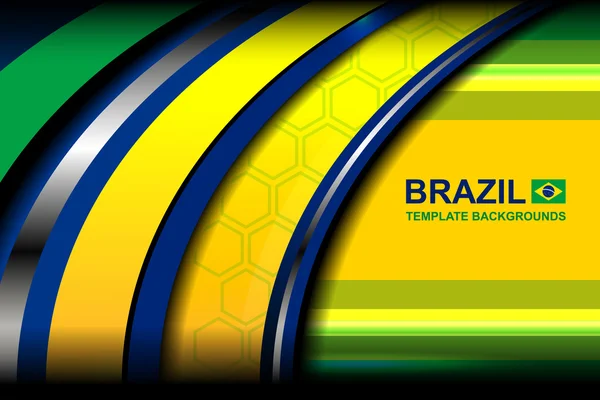 Banner Brasilien kurva bakgrunder — Stock vektor