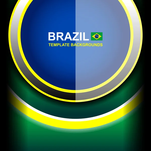 Brasil color círculo fondos — Vector de stock