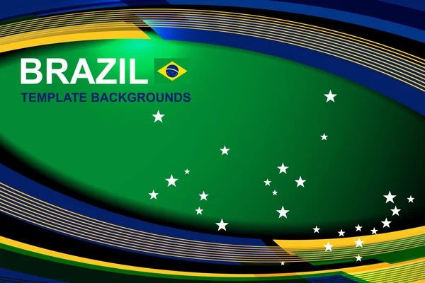 Brasilianische geometrische Kurvenhintergründe — Stockvektor