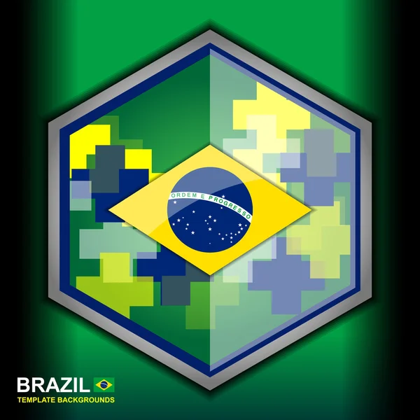 Banner brazil color backgrounds — Stock Vector