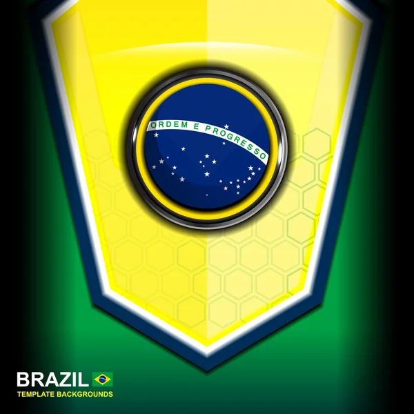 Banner Brasilien färg moderna bakgrunder — Stock vektor