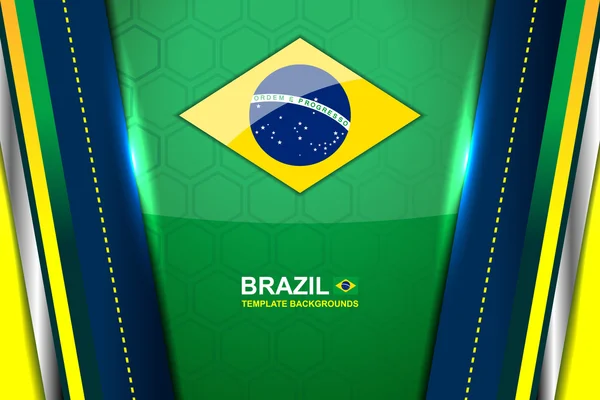 Brasilianische Flagge Hintergründe modernes Design — Stockvektor