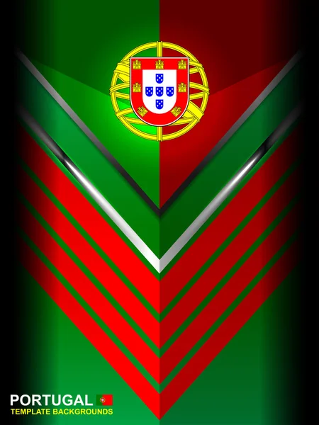 Moderne Hintergründe der portugiesischen Flagge — Stockvektor