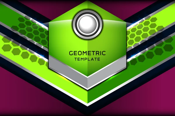 Geometrische grüne Vorlage — Stockvektor