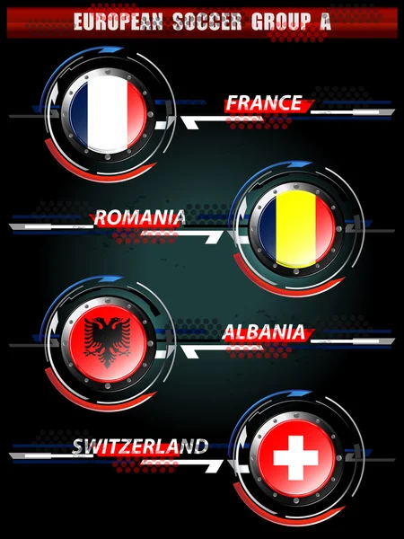 Europäische Fußballgruppe a — Stockvektor