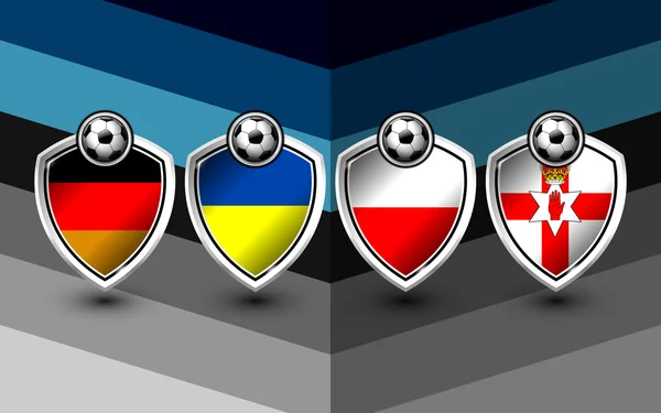 Group c of soccer europe — Stock Vector