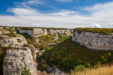 Ukrayna. Kırım. Bakhchisarai. Kutsal Yurt Erkek Mağara Manastırı