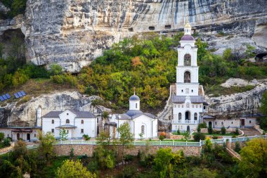 Crimea. Bakhchisarai. Holy Dormition male cave monastery clipart