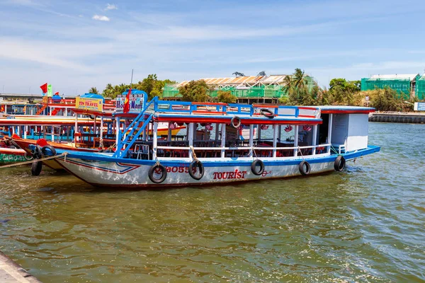 Hoi City Wooden Boats Thu Bon River Hoi Ancient Town — Stock Photo, Image