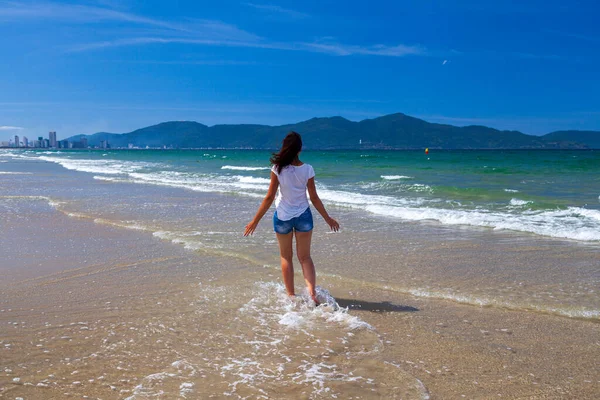 Plages Désertes Nang Vietnam Plage Vide Dans Mer Chine Méridionale — Photo