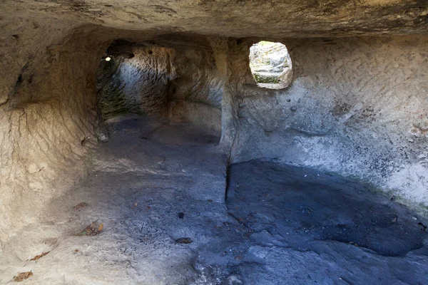 Ucrania Crimea Bakhchisarai Los Monumentos Arqueológicos Crimea Ciudad Cavernosa Eski — Foto de Stock