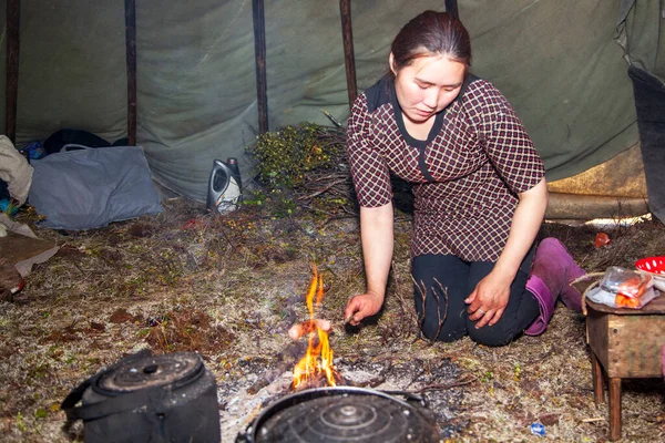 Tundra Extremo Norte Yamal Pasto Gente Nenets Vivienda Los Pueblos — Foto de Stock