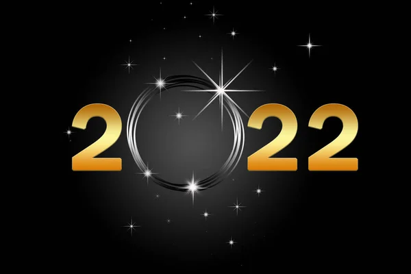 Tarjeta Navidad Calendario 2021 Texto Dorado 2021 Números Festivos Oro — Foto de Stock