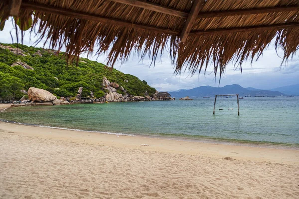 Schöner Abgelegener Strand Zentrum Von Vietnamis Südlich Von Nha Trang — Stockfoto