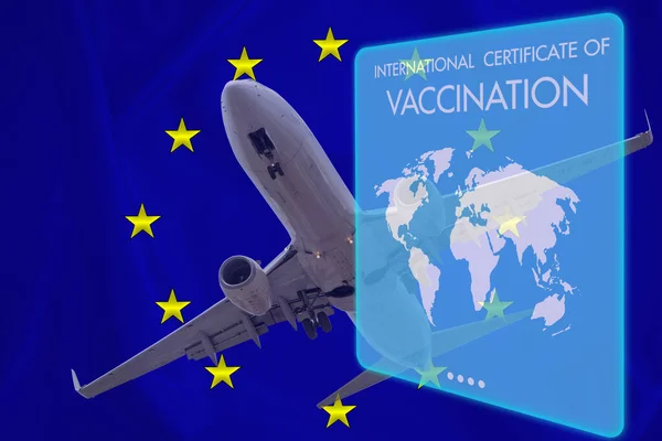 Document Immunity Coronavirus Visit Europe International Certificate Vaccination Coronavirus Travel — 스톡 사진